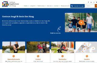 Afbeelding van homepage nieuwe website Centrum Jeugd & Gezin Den Haag